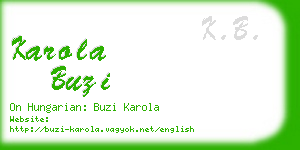 karola buzi business card